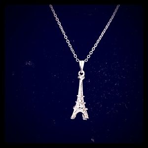 Two for $15 jewelry silver Eiffel tower necklace